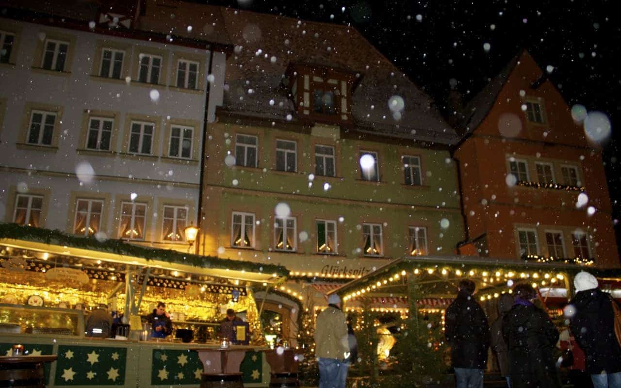 Christmas market in Rothenburg ob der Tauber, Bavaria, Germany